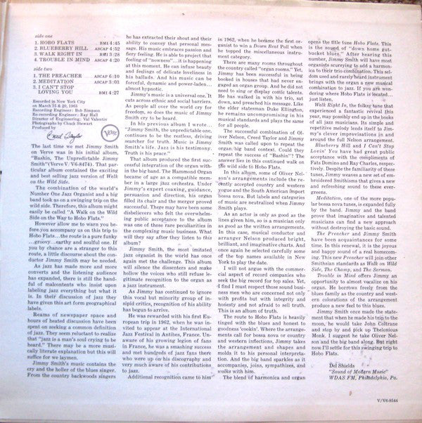 Jimmy Smith : Hobo Flats (LP, Album, Mono, MGM)
