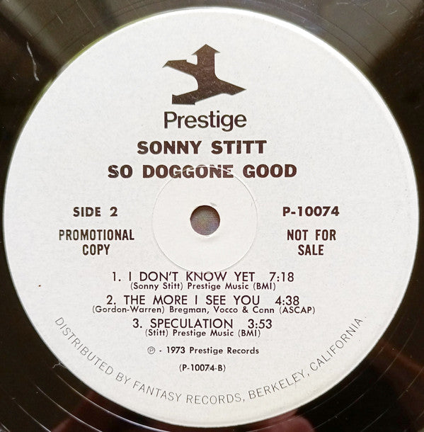 Sonny Stitt : So Doggone Good (LP, Album, Promo)