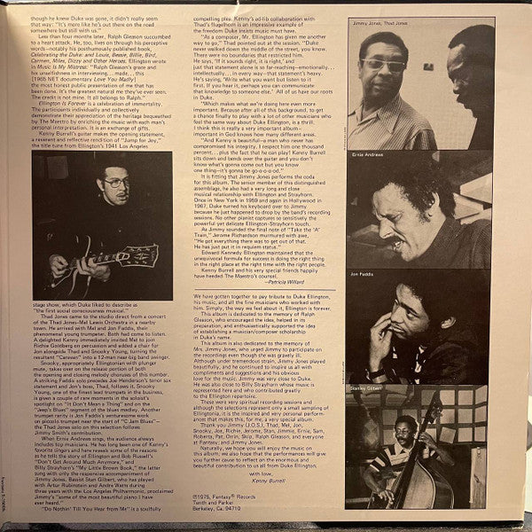 Kenny Burrell : Ellington Is Forever (2xLP, Album)