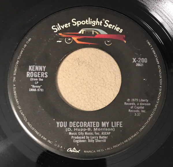 Kenny Rogers : The Gambler / You Decorated My Life (7")