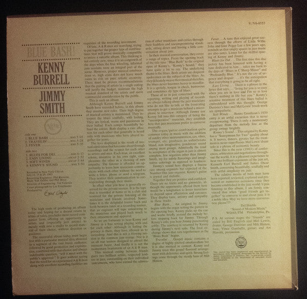 Kenny Burrell / Jimmy Smith : Blue Bash! (LP, Album)
