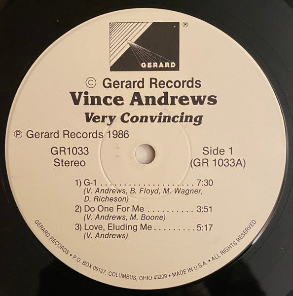 Vince Andrews (2) : Very Convincing (LP, Album)