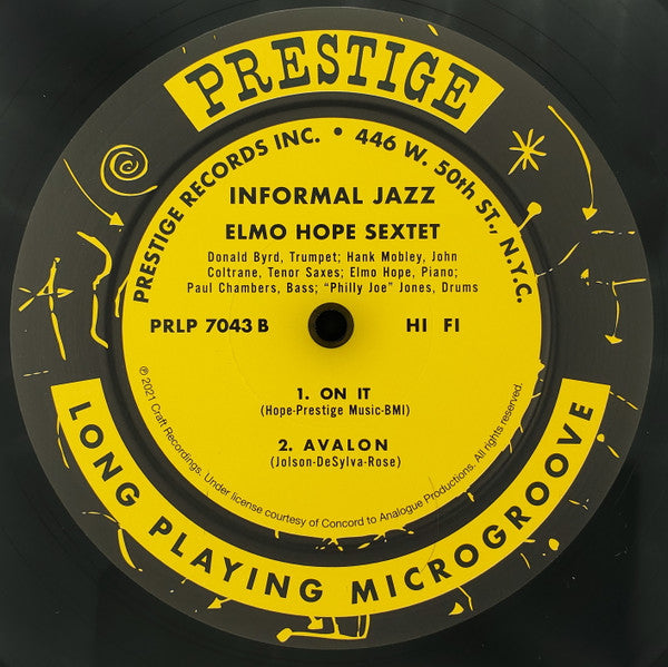 Buy Elmo Hope Sextet : Informal Jazz (LP, Album, Mono, Ltd, RE, RP