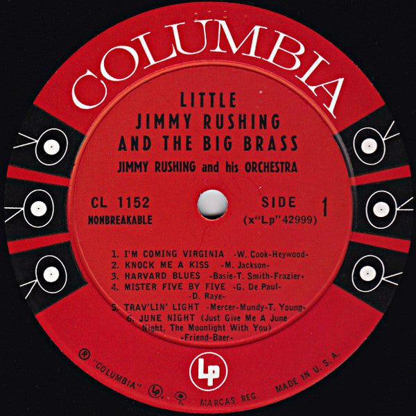 Jimmy Rushing And His Orchestra : Little Jimmy Rushing And The Big Brass (LP, Album, Mono)