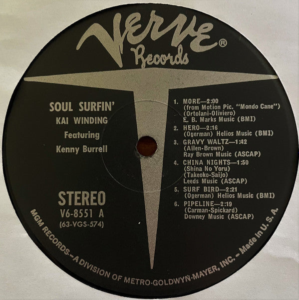 Kai Winding Featuring Kenny Burrell : Soul Surfin' (LP, Album)