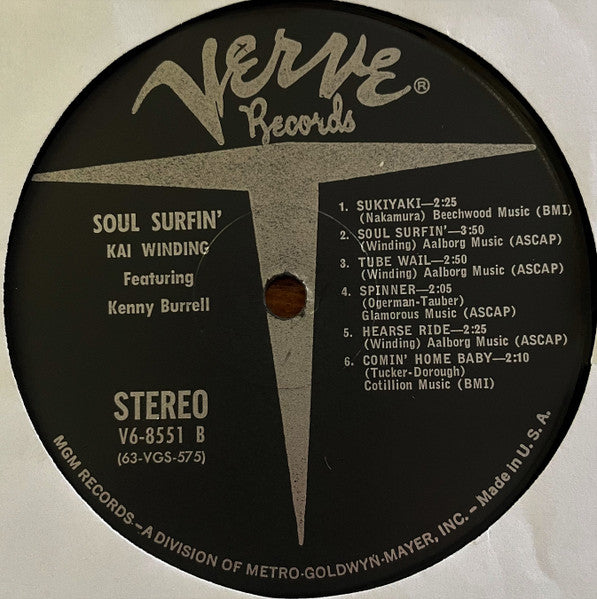 Kai Winding Featuring Kenny Burrell : Soul Surfin' (LP, Album)