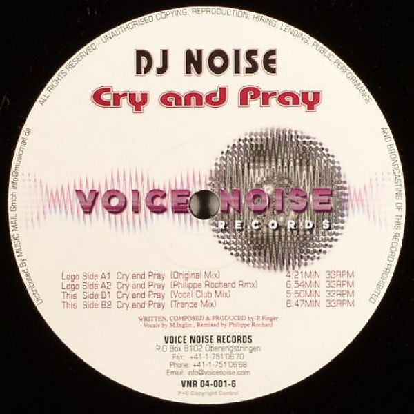 DJ Noise : Cry And Pray (12")