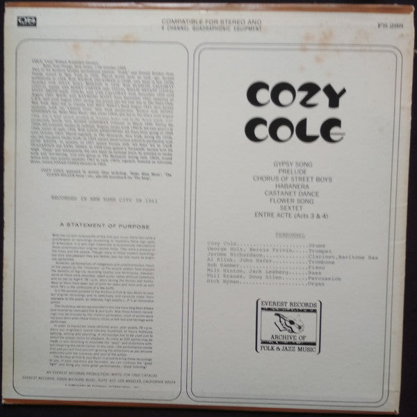 Cozy Cole : Cozy Cole (LP, RE)