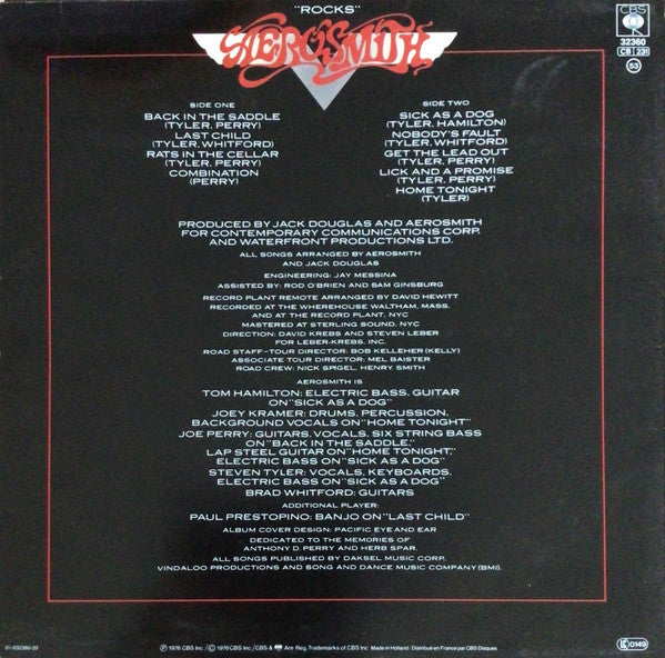 Aerosmith : Rocks (LP, Album, RE)