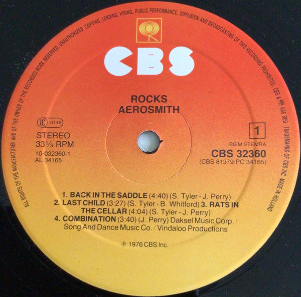 Aerosmith : Rocks (LP, Album, RE)