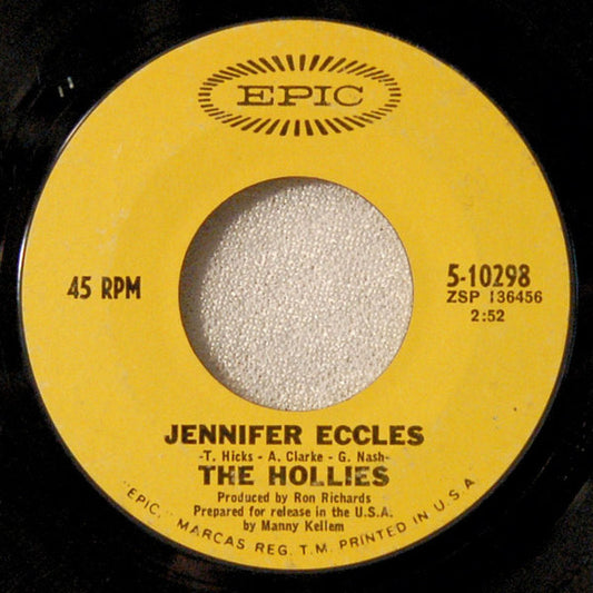 The Hollies : Jennifer Eccles / Try It (7", Single, Ter)