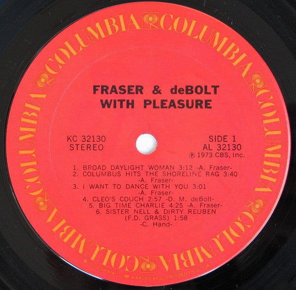 Fraser & deBolt : With Pleasure (LP, Album, Pit)