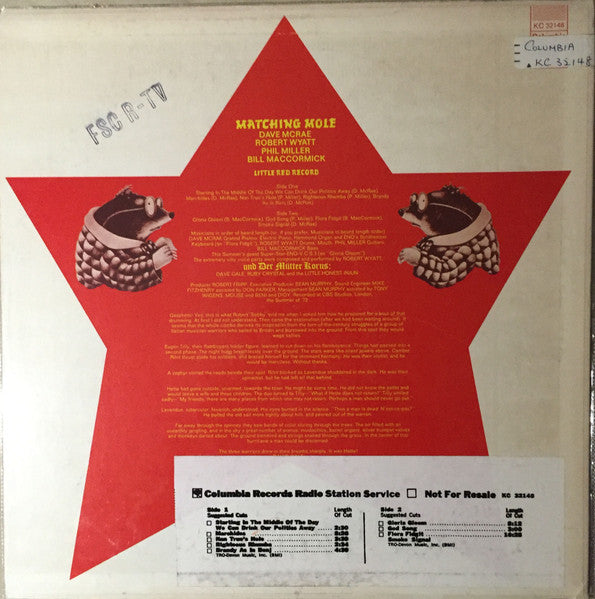 Matching Mole : Matching Mole's Little Red Record (LP, Album)