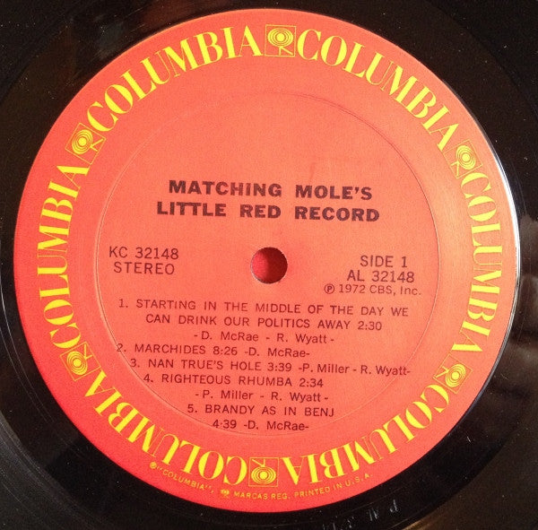 Matching Mole : Matching Mole's Little Red Record (LP, Album)