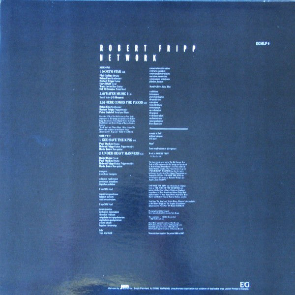 Robert Fripp : Network (12", MiniAlbum, Comp)
