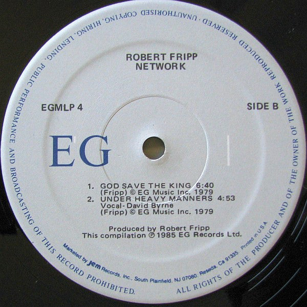 Robert Fripp : Network (12", MiniAlbum, Comp)