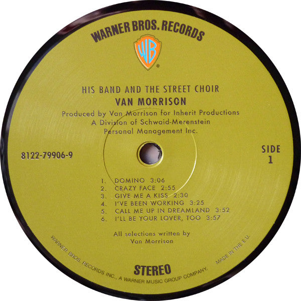 Van Morrison : His Band And The Street Choir (LP, Album, RE, Gat)