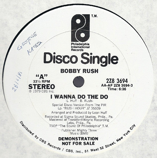 Bobby Rush : I Wanna Do The Do (12", Promo)