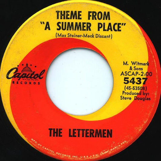 The Lettermen : Theme From "A Summer Place" / Sealed With A Kiss (7", Single, Scr)