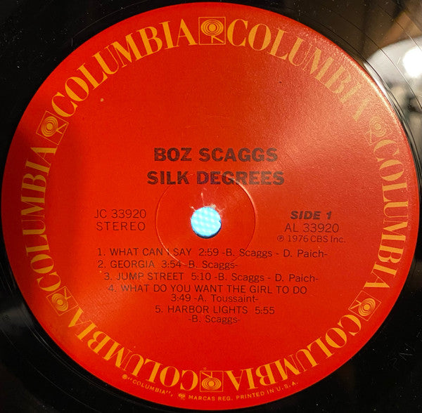 Boz Scaggs : Silk Degrees (LP, Album, Glo)
