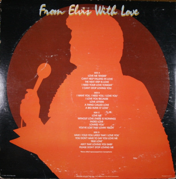 Elvis Presley : From Elvis With Love (2xLP, Comp)