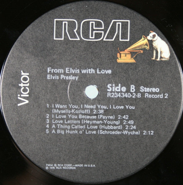 Elvis Presley : From Elvis With Love (2xLP, Comp)