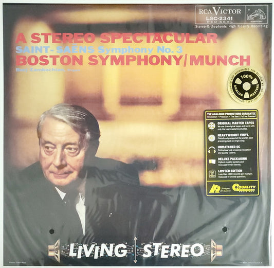 Camille Saint-Saëns, Boston Symphony Orchestra, Charles Munch : Symphony No. 3 (LP, Album, RE, RM, 180)
