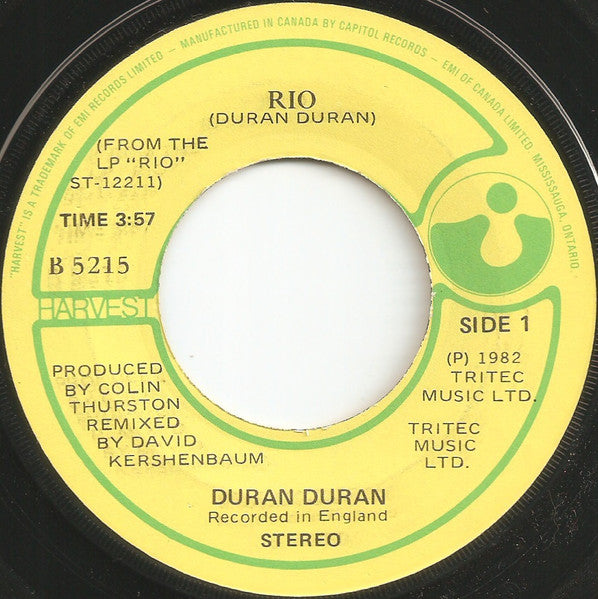 Duran Duran : Rio (7", Single, RE)