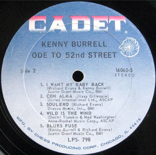 Kenny Burrell : Ode To 52nd Street (LP, Album)