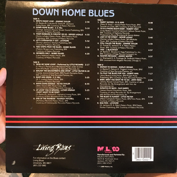 Various : Down Home Blues (2xLP, Comp, Car)