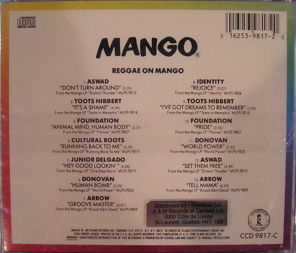 Various : Reggae On Mango (CD, Comp)
