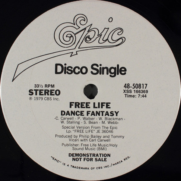 Free Life : Dance Fantasy (12", Single, Promo)