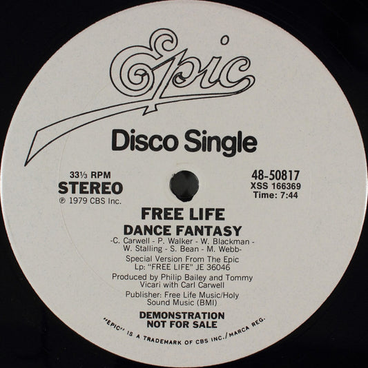 Free Life : Dance Fantasy (12", Single, Promo)
