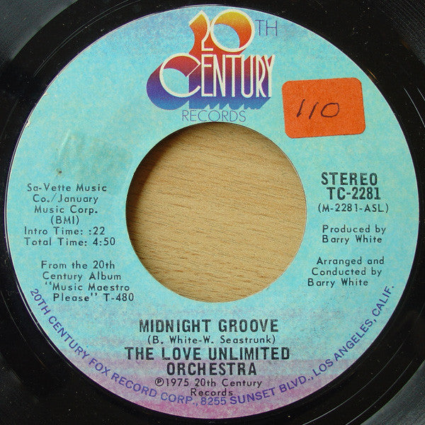 The Love Unlimited Orchestra* : Midnight Groove / It's Only What I Feel (7", Styrene)