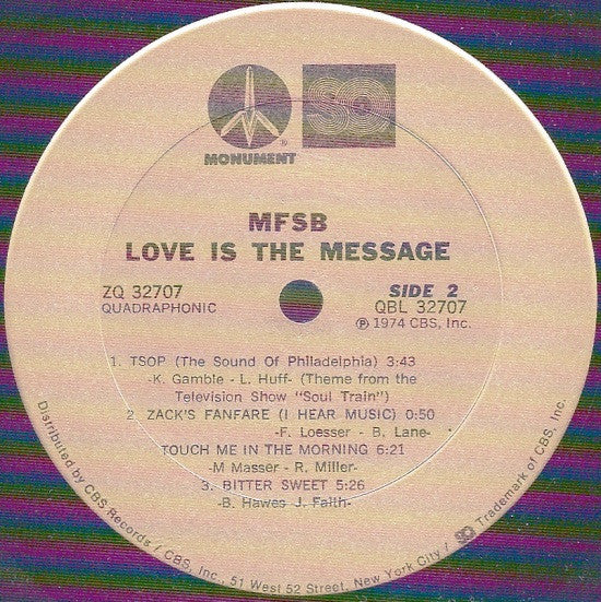 MFSB : Love Is The Message (LP, Album, Quad)
