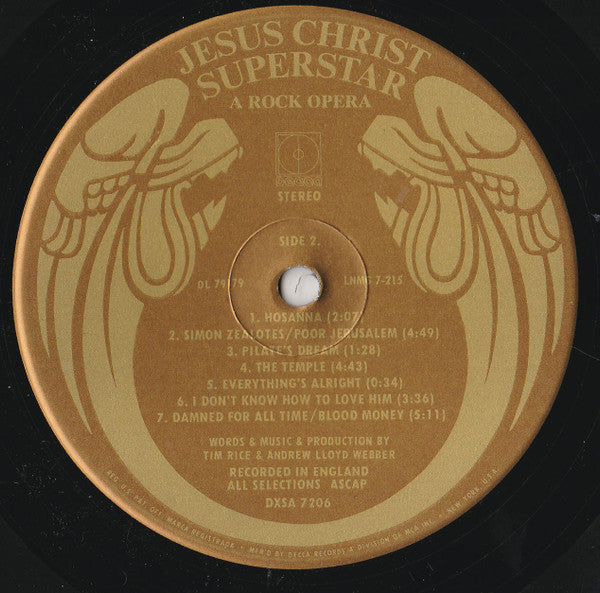 Andrew Lloyd Webber And Tim Rice : Jesus Christ Superstar - A Rock Opera (2xLP, Album, Gat)