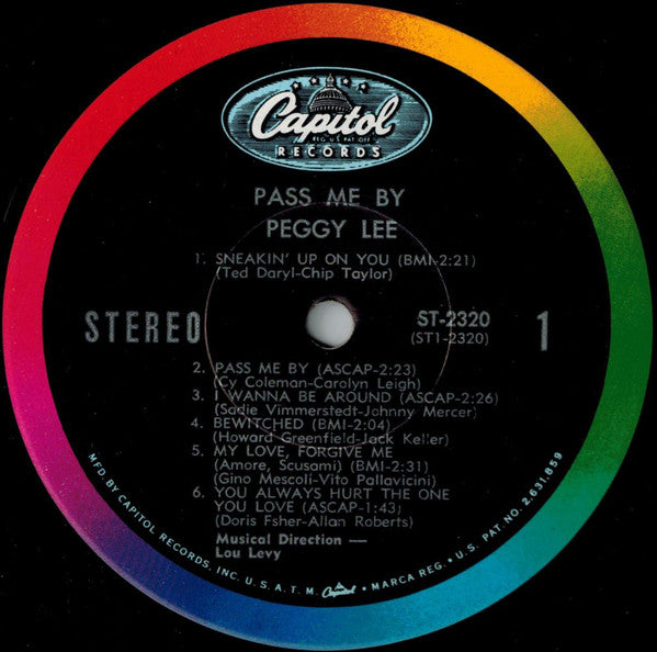 Peggy Lee : Pass Me By (LP, Album, Los)