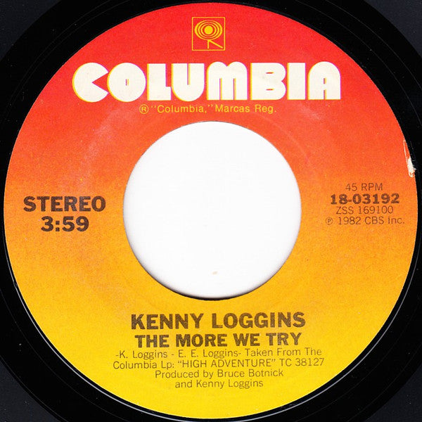 Kenny Loggins With Steve Perry : Don't Fight It (7", Single, Styrene, Pit)