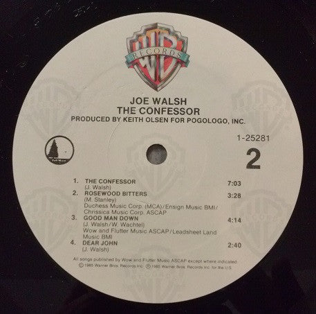 Joe Walsh : The Confessor (LP, Album, SRC)