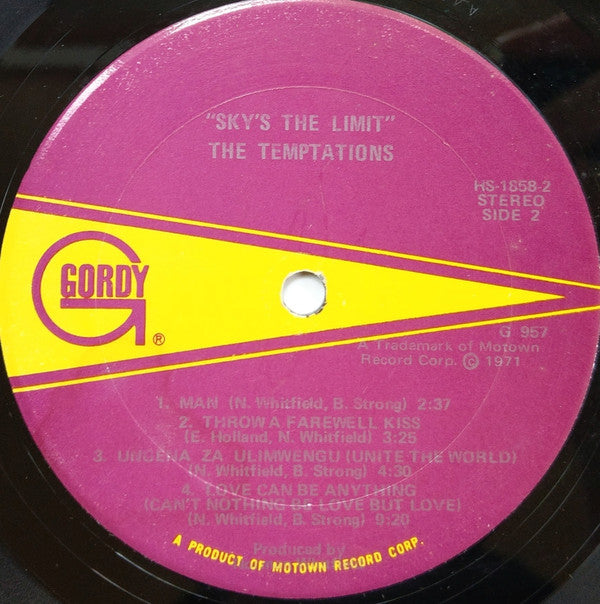 The Temptations : Sky's The Limit (LP, Album)