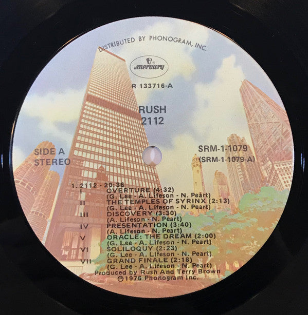 Rush : 2112 (LP, Album, Club, RCA)