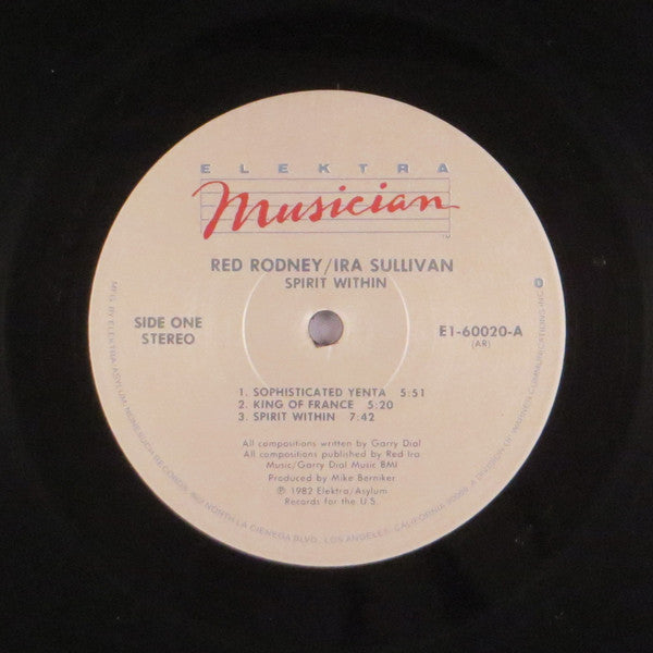 Red Rodney & Ira Sullivan : Spirit Within (LP, Album)