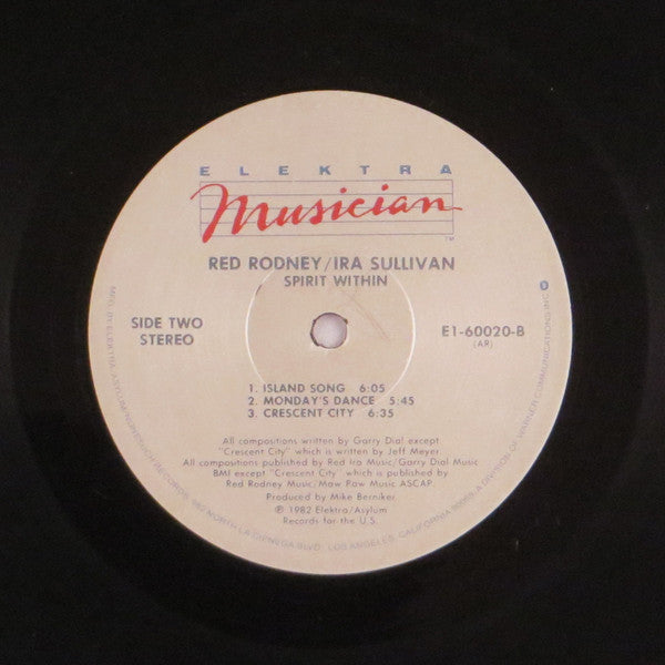 Red Rodney & Ira Sullivan : Spirit Within (LP, Album)