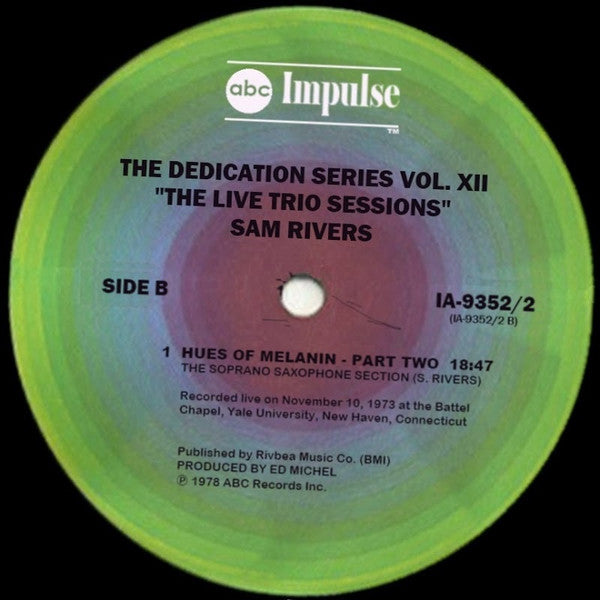 Sam Rivers : The Live Trio Sessions (2xLP)