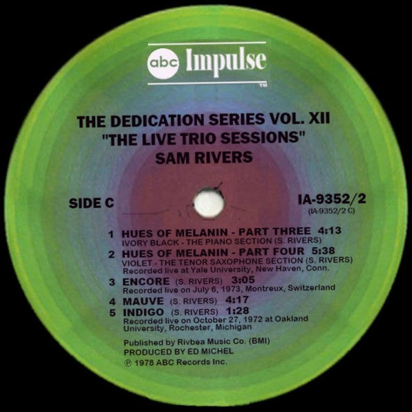 Sam Rivers : The Live Trio Sessions (2xLP)