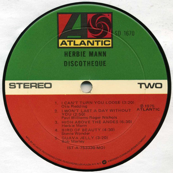 Herbie Mann : Discothèque (LP, Album, Mon)