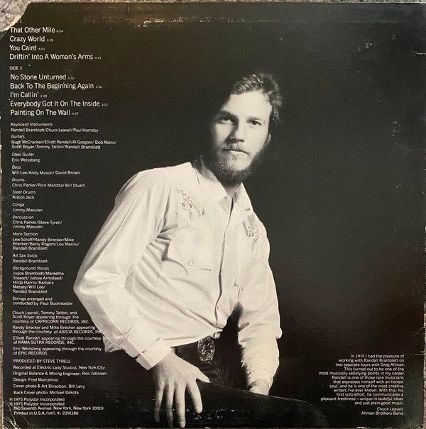 Randall Bramblett : That Other Mile (LP, Album, All)