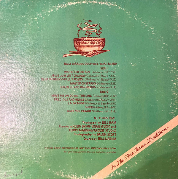 ZZ Top : Tres Hombres (LP, Album, M/Print, GOL)