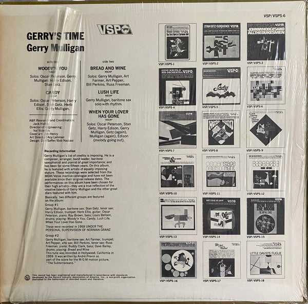 Gerry Mulligan : Gerry's Time (LP, Comp, MGM)