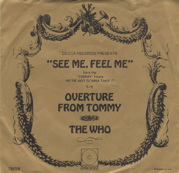 The Who : See Me, Feel Me (7", Single, Gol)